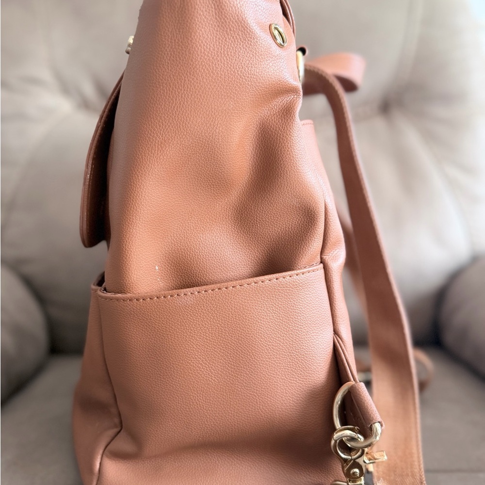 Women's Blush Pink Backpack Tote - Picture 6 of 9